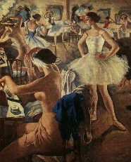 Описание картины З. Е. Серебряковой «В балетной уборной (Большие балерины)»