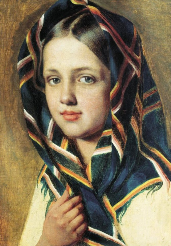 Картина «Девушка в платке»