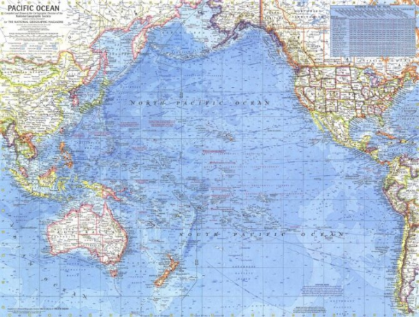 Карта Тихого океана