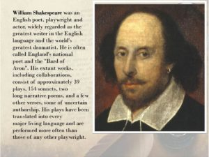 Мой рассказ об Уильяме Шекспире сочинение