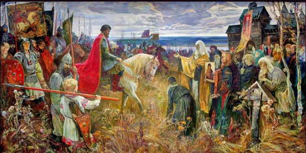 Въезд Дмитрия Донского в Коломну, картина Сорогина Г.П.
