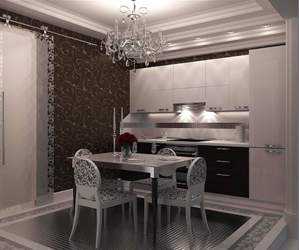 Пример дизайна интерьера кухни в стиле арт деко