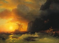 Айвазовский - Кораблекрушение у скалистого побережья (сочинение по картине)