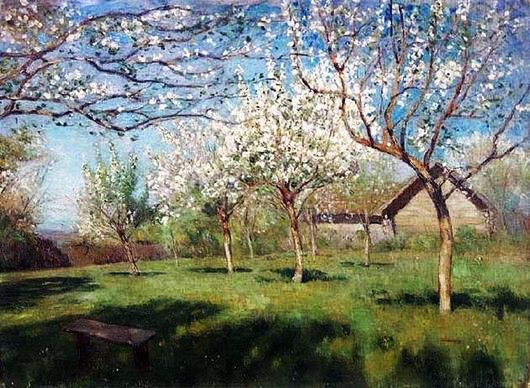 Левитан сочинение по картине цветущие яблони 3