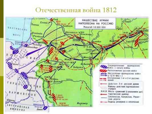 Отечественная война 1812 года. Карта